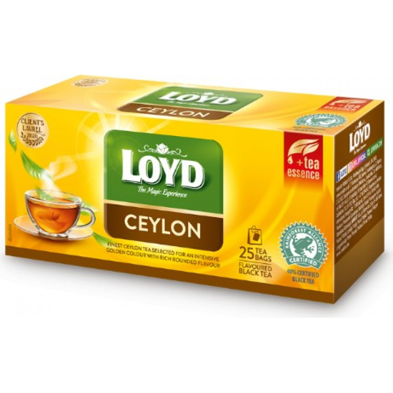 Aromatizēta melnā tēja LOYD Ceylon, 25x2g