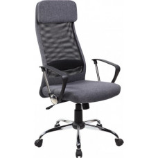 Darba krēsls Office4You DARLA pelēks audums, hromēts pamats