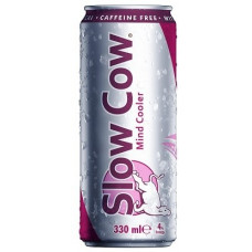 Gāzētais dzēriens SLOW COW ar augu ekstraktiem, cukuru un saldinātāju, 0.33l (DEP)