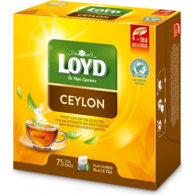Aromatizēta melnā tēja LOYD Ceylon,75x2g