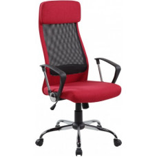 Biroja krēsls Office4You DARLA sarkans audums, hromēts pamats
