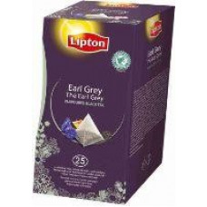 Lipton Melnā aromatizētā Earl Grey tēja ar rudzupuķu un kliņģerīšu ziedlapiņām, Piramīda, 25x1,8g